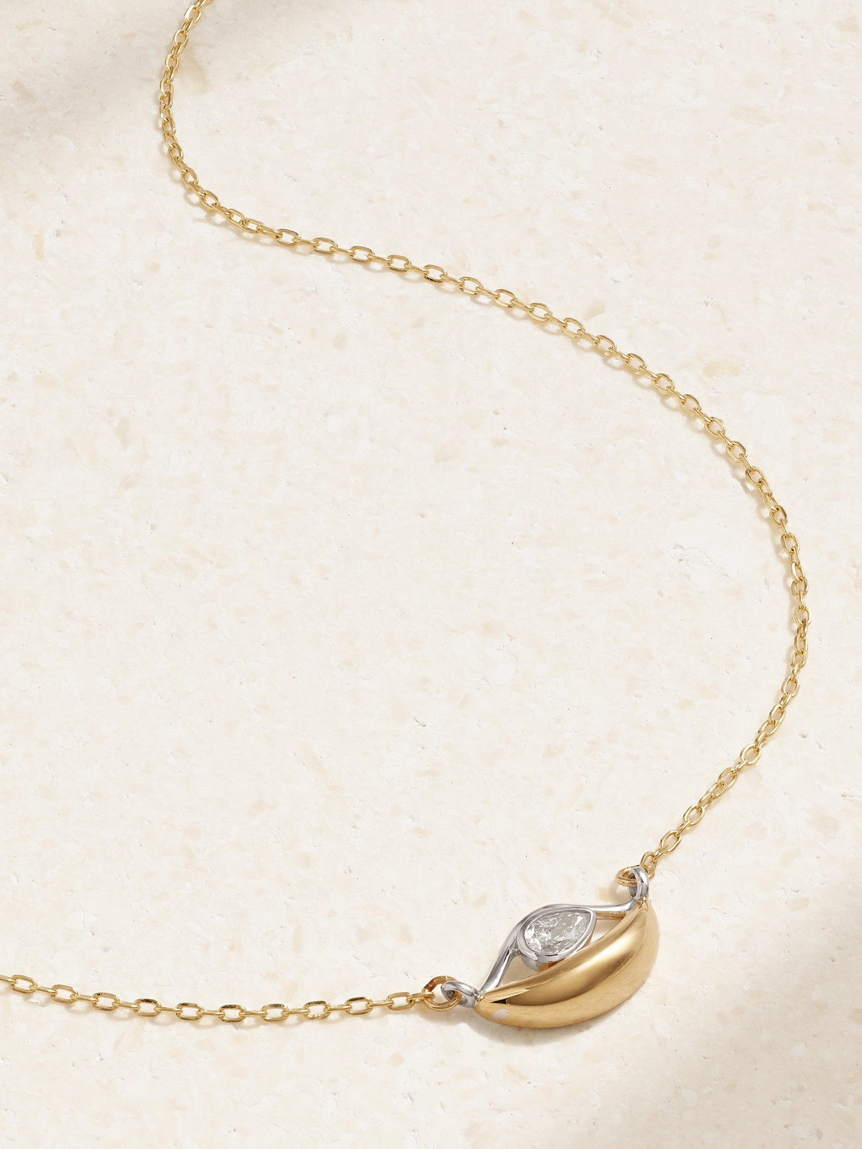 L'atelier Nawbar Salvatore 18-karat Yellow And White Gold Diamond Necklace