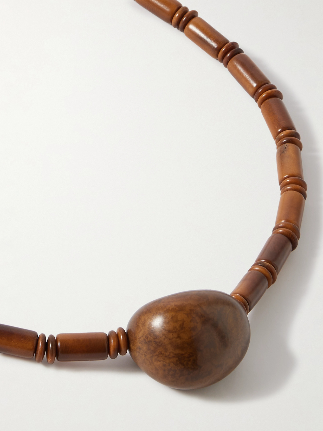 Hunting Season The Choker Tagua And Leather Necklace In Brown