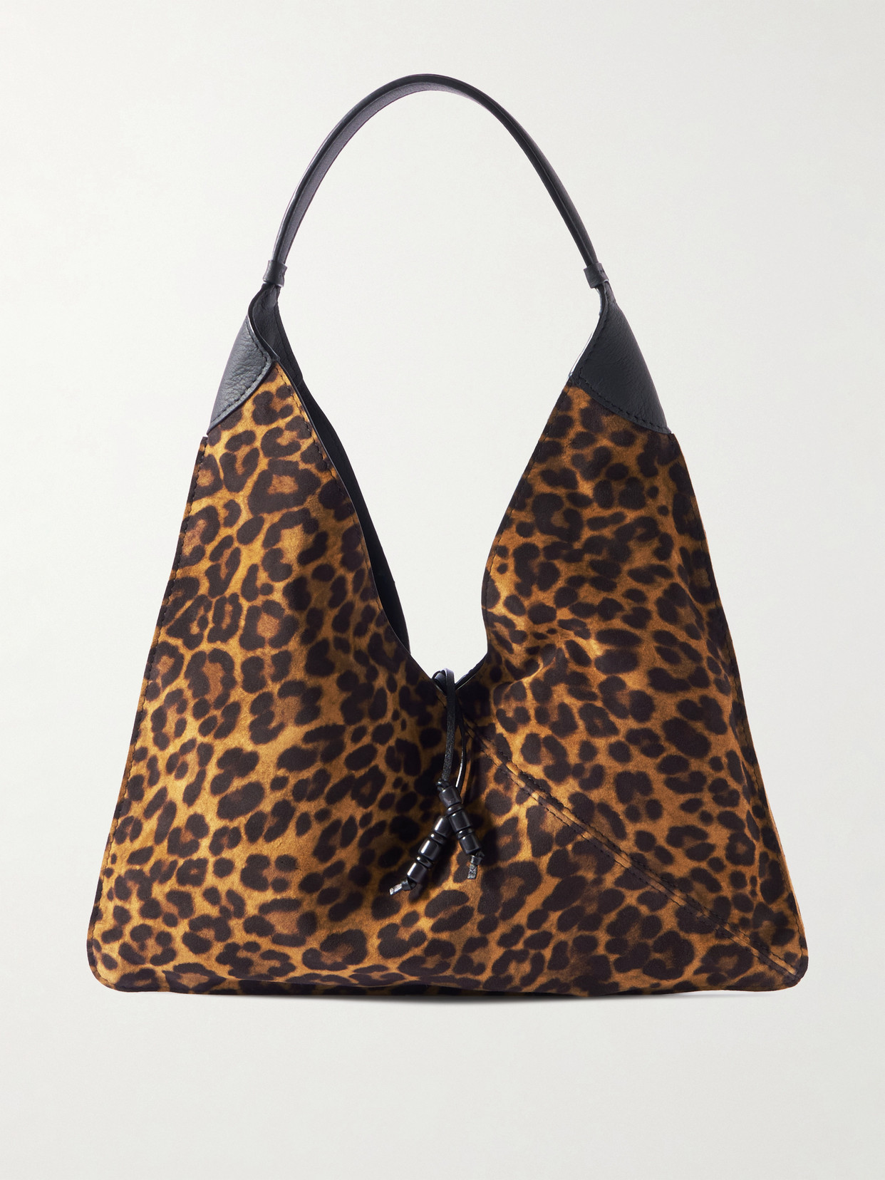 Hunting Season Origami Medium Leopard-print Suede Tote In Multi