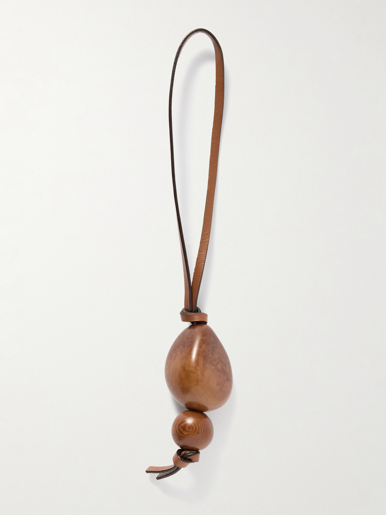 Hunting Season The Tagua Leather Bag Charm In Brown