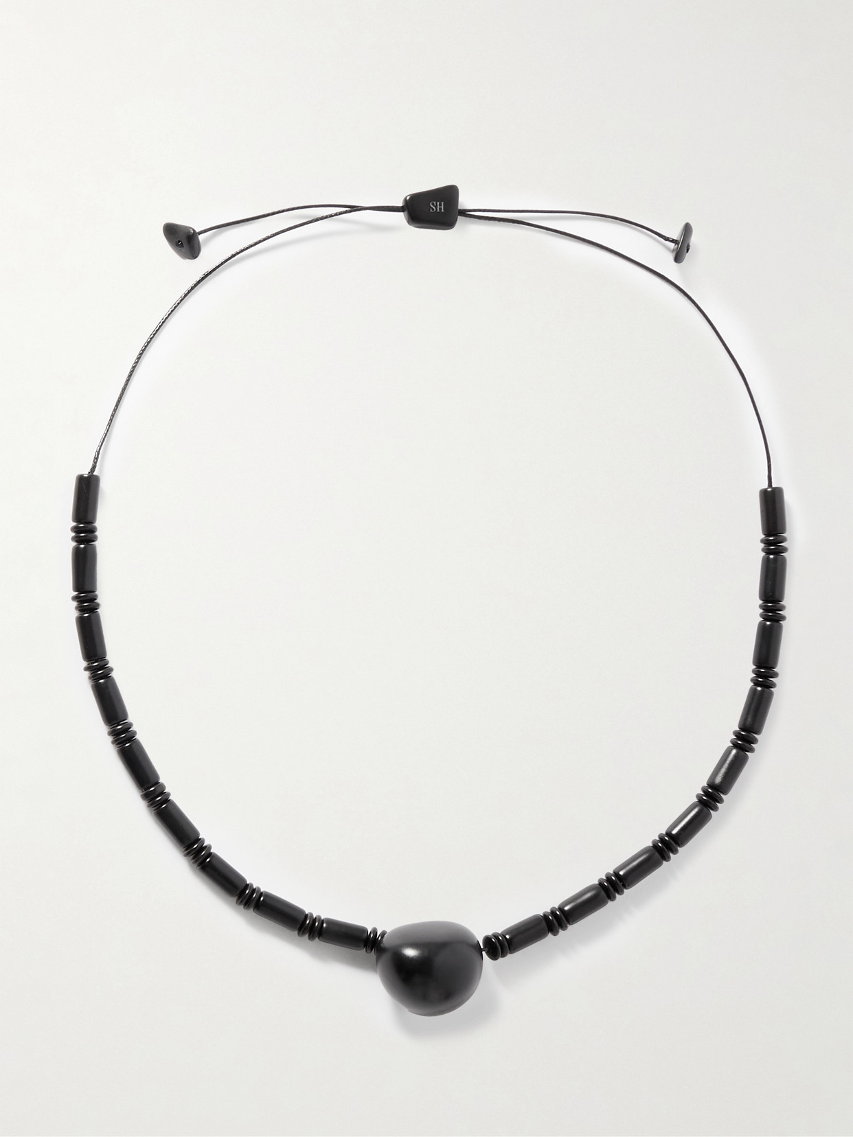 Hunting Season The Choker Tagua And Leather Necklace In Black