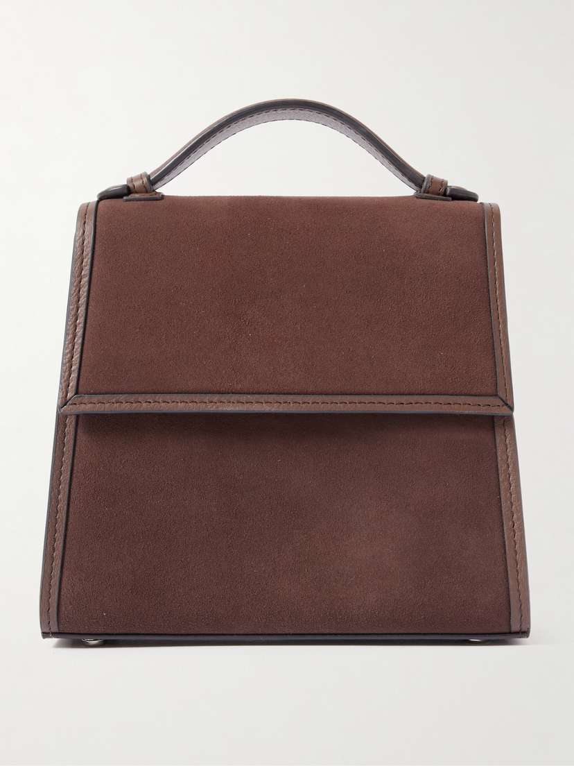 Hunting Season Small Leather-trimed Suede Tote