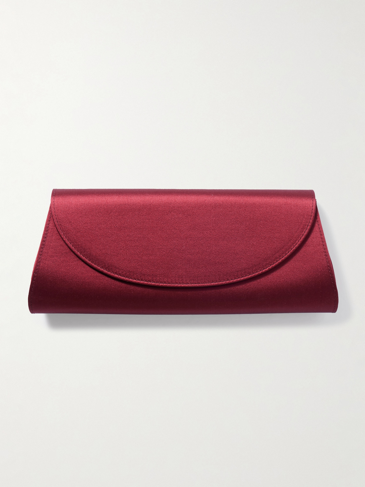 Hunting Season Opera Satin Clutch In Burgundy