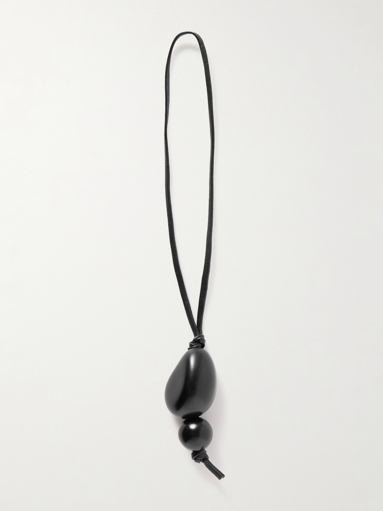 Hunting Season The Tagua Leather Bag Charm In Black