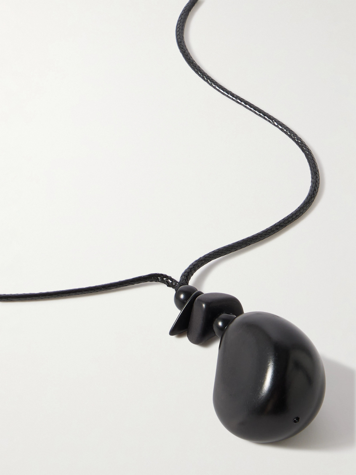 Hunting Season The Pendant Tagua And Leather Necklace In Black
