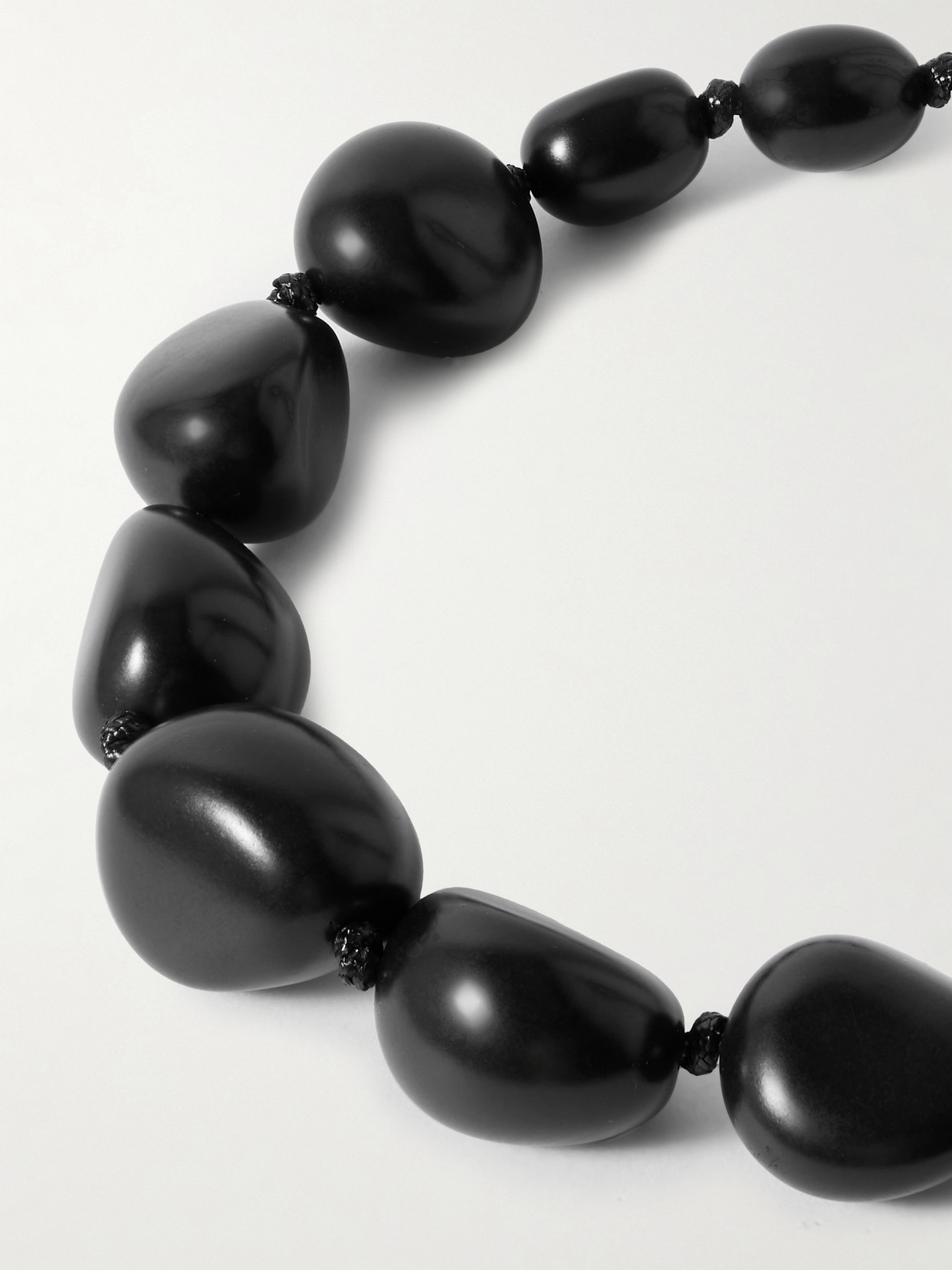 Hunting Season The Statement Tagua And Leather Necklace In Black
