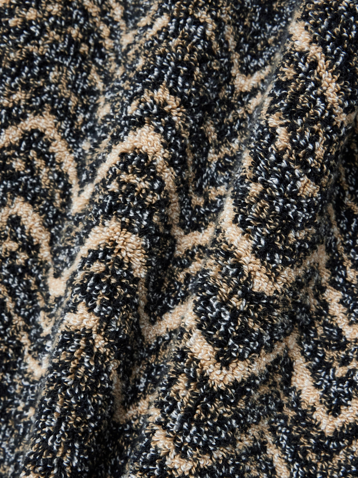 Missoni Hooded Striped Cotton-terry Robe In Brown