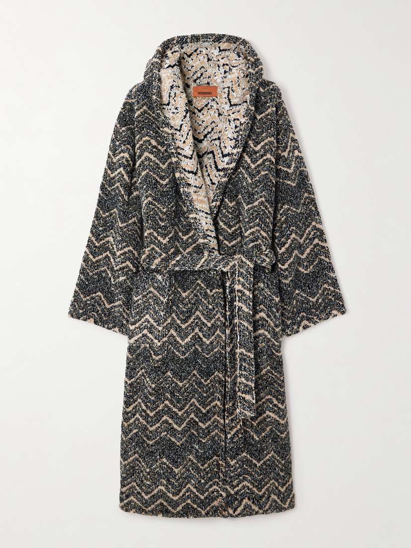 Missoni Hooded Striped Cotton-terry Robe
