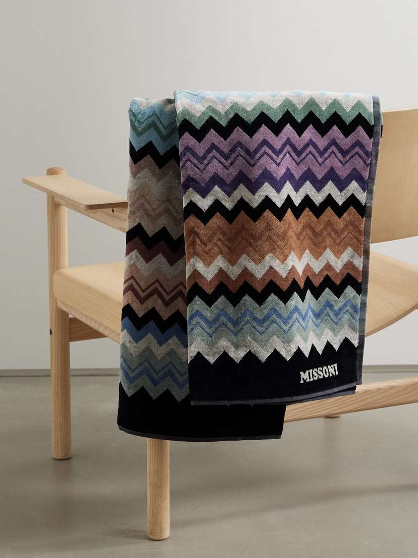 Missoni Home Adam Striped Cotton-terry Beach Towel