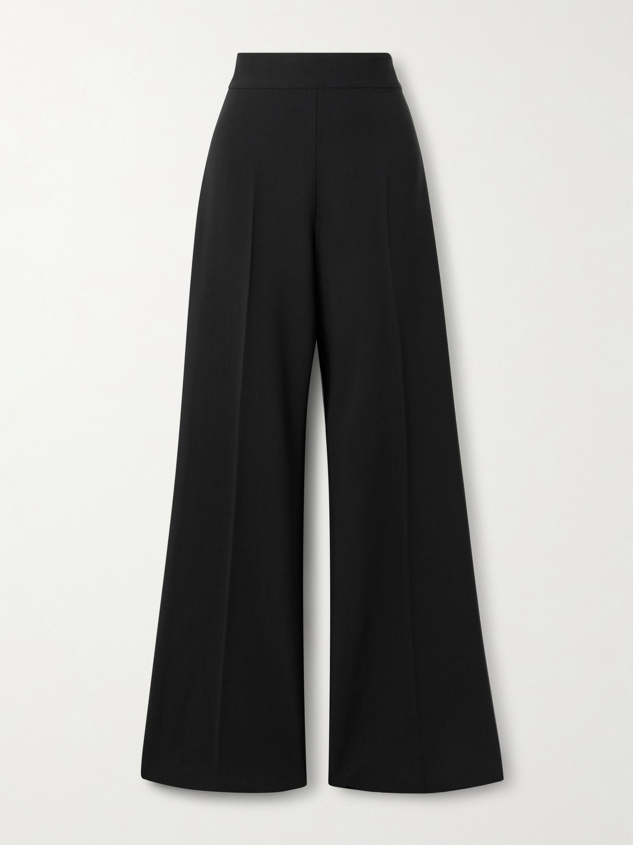 Carolina Herrera Diane Wool-blend Wide-leg Pants In Black
