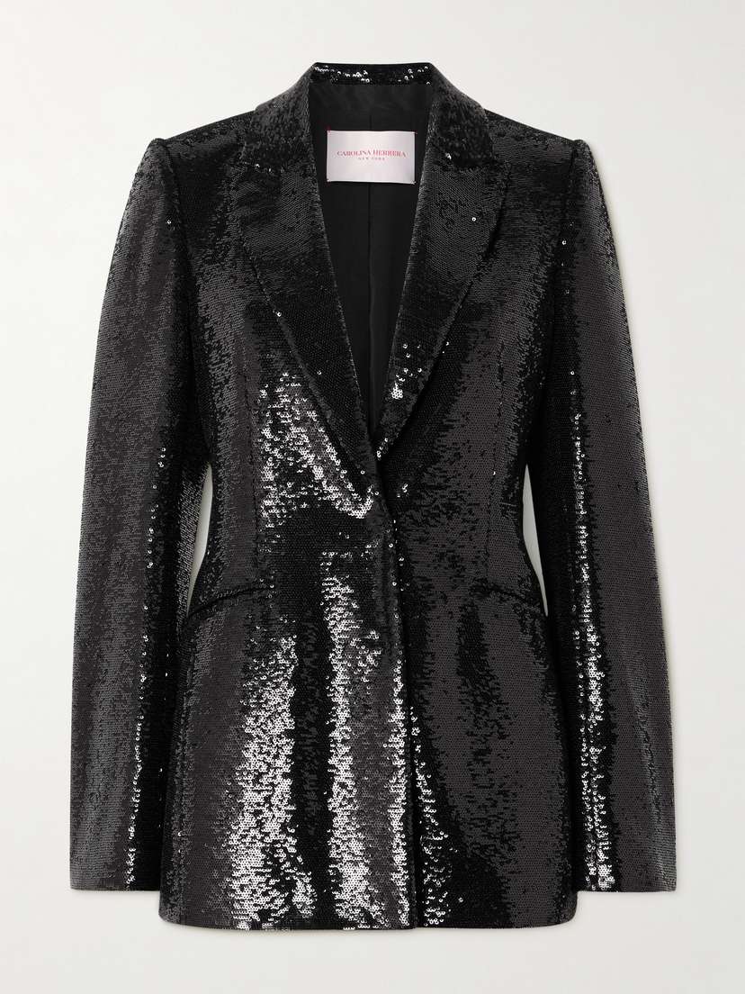 Carolina Herrera Sequined Tulle Blazer