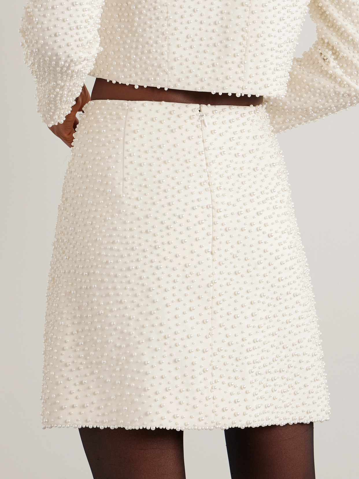 Wool-Blend Crepe Mini