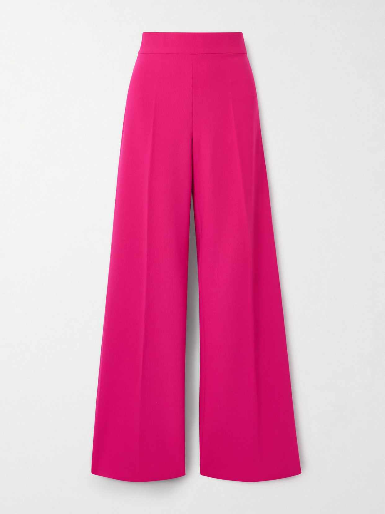 Carolina Herrera Diane Wool-blend Wide-leg Pants In Pink
