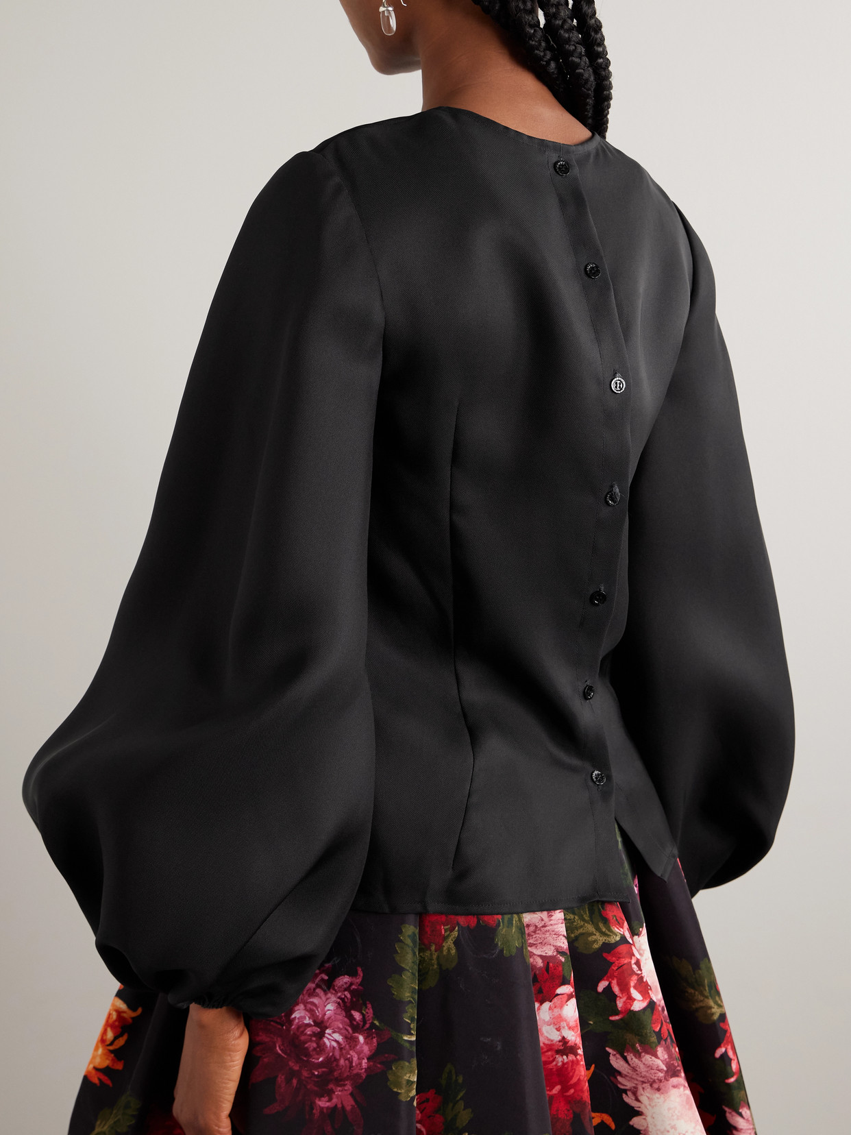 Carolina Herrera Silk Blouse In Black