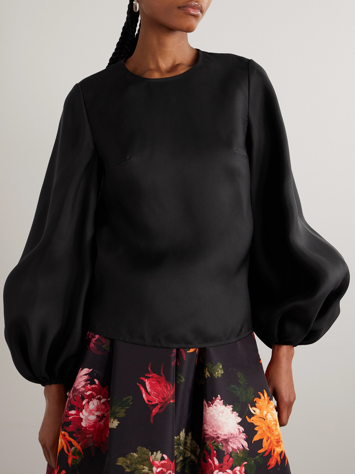 Carolina Herrera Silk Blouse In Black
