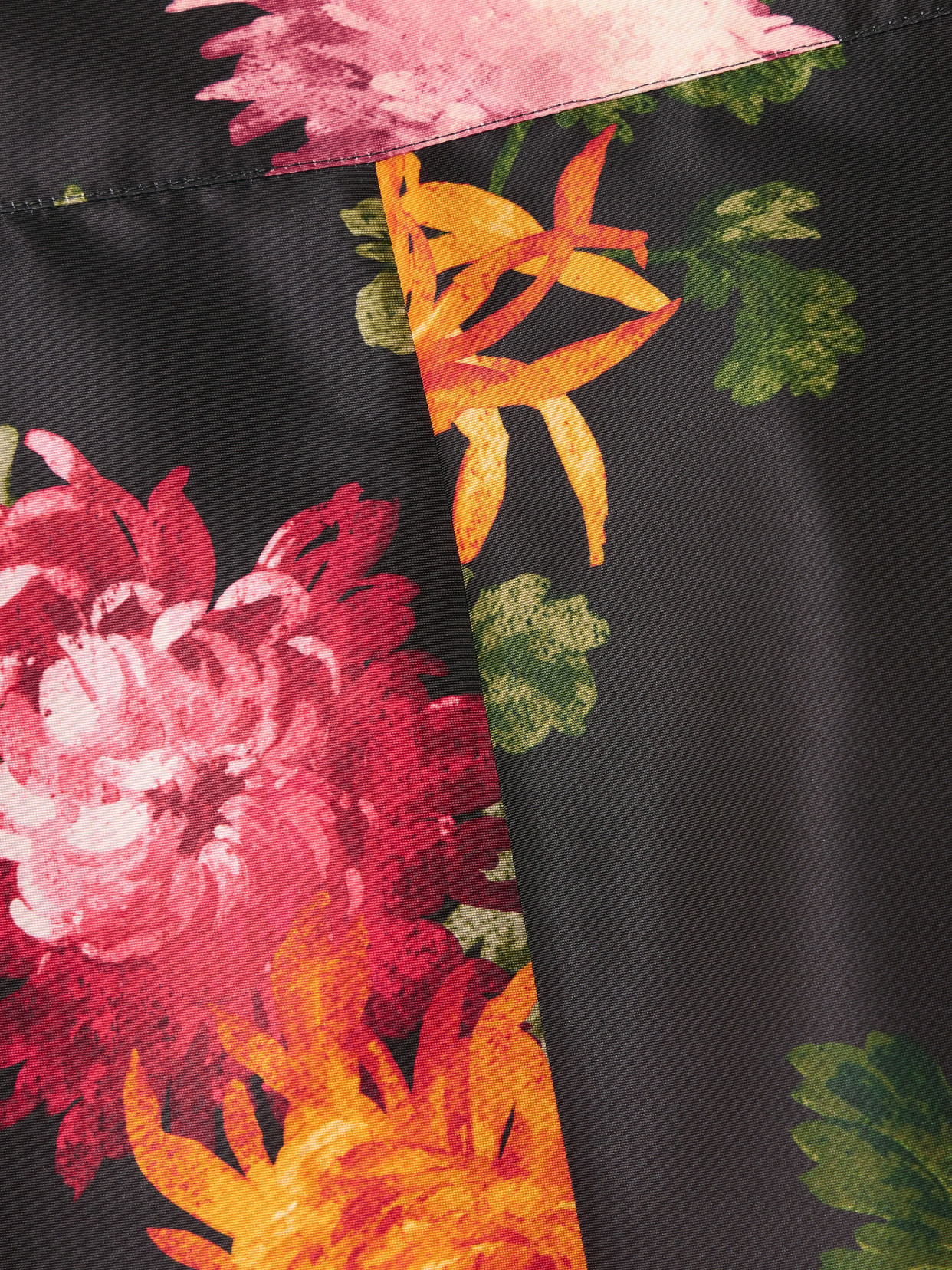 Carolina Herrera Diane Floral-print Faille Wide-leg Pants In Black