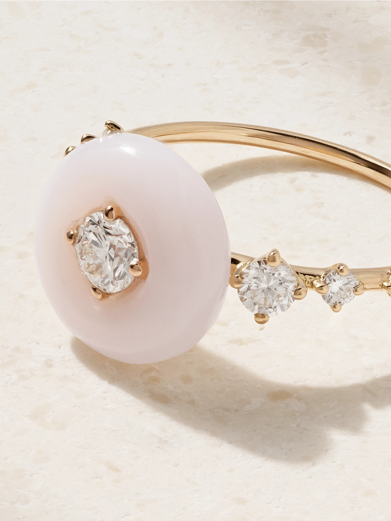 Fernando Jorge Orbit 18-karat Rose Gold, Opal And Diamond Ring In Gold