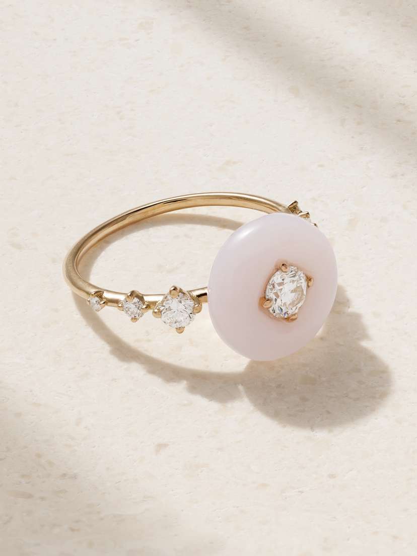 Fernando Jorge Orbit 18-karat Rose Gold, Opal And Diamond Ring