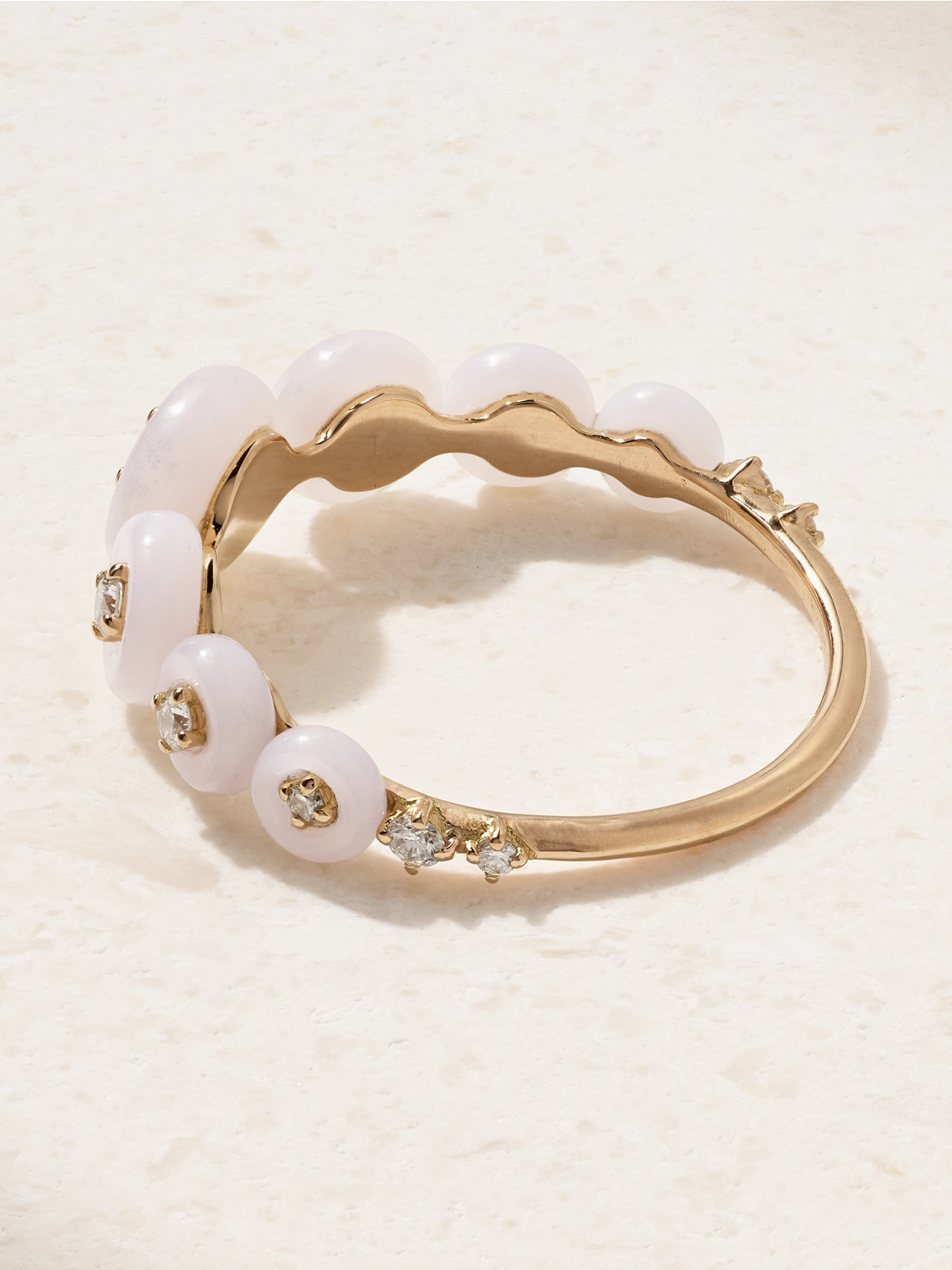 Fernando Jorge Surrounding 18-karat Rose Gold, Opal And Diamond Ring In Gold