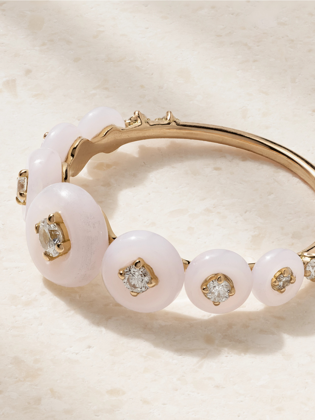 Fernando Jorge Surrounding 18-karat Rose Gold, Opal And Diamond Ring In Gold