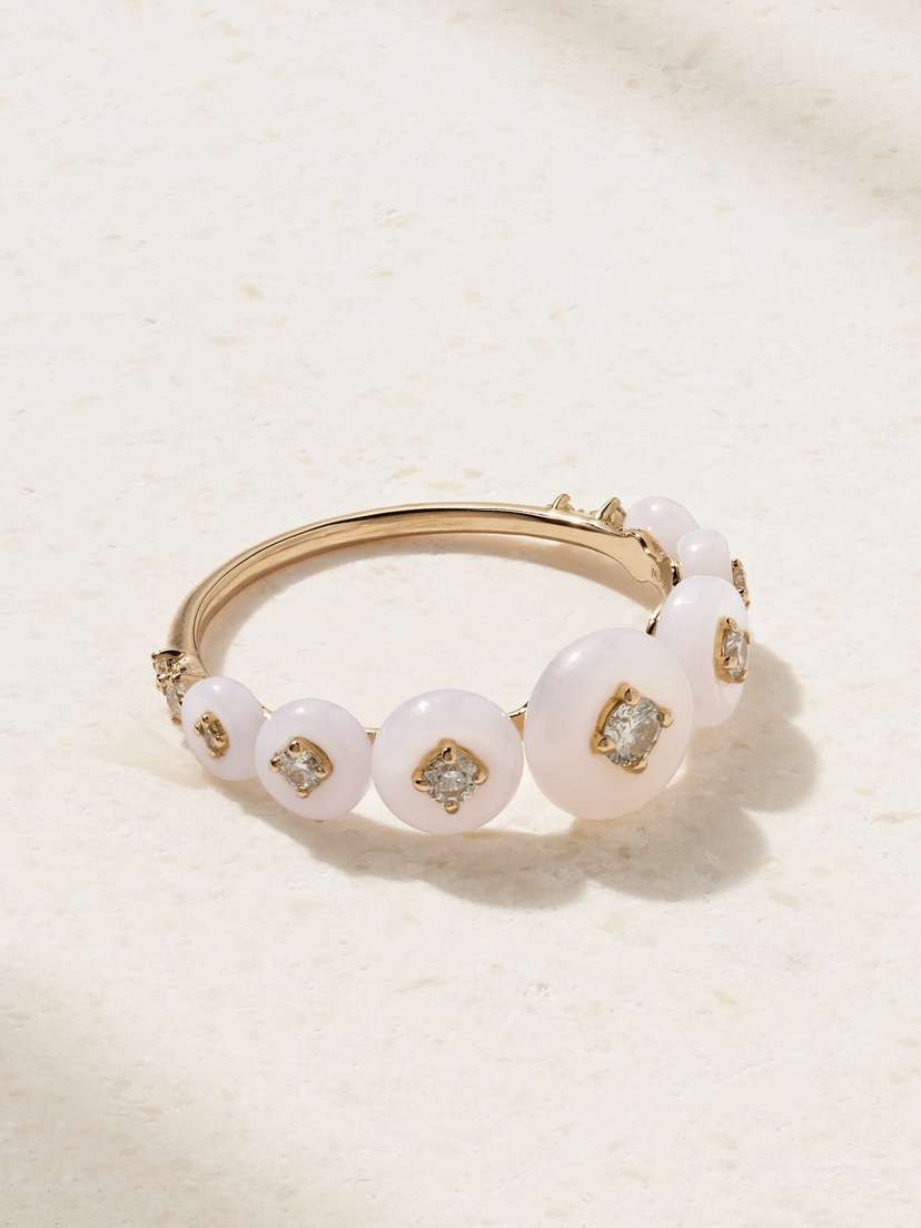 Fernando Jorge Surrounding 18-karat Rose Gold, Opal And Diamond Ring