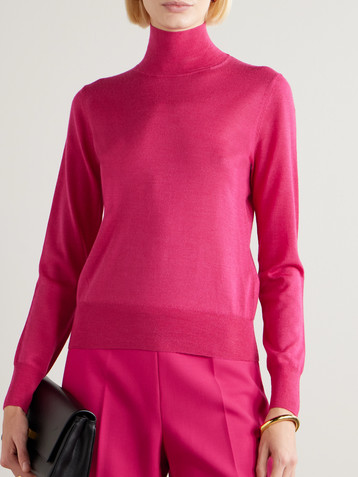 Carolina Herrera Wool and cashmere-blend turtleneck sweater