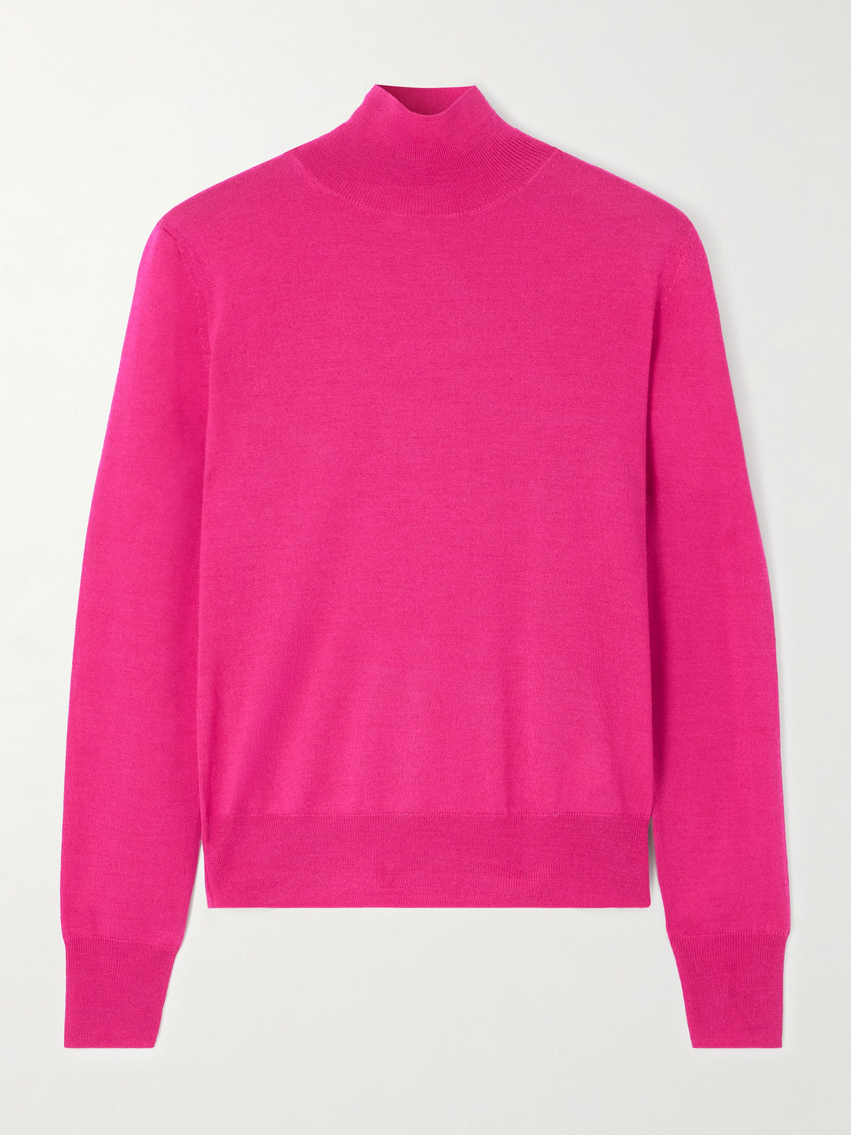 Carolina Herrera Wool And Cashmere-blend Turtleneck Sweater In Red