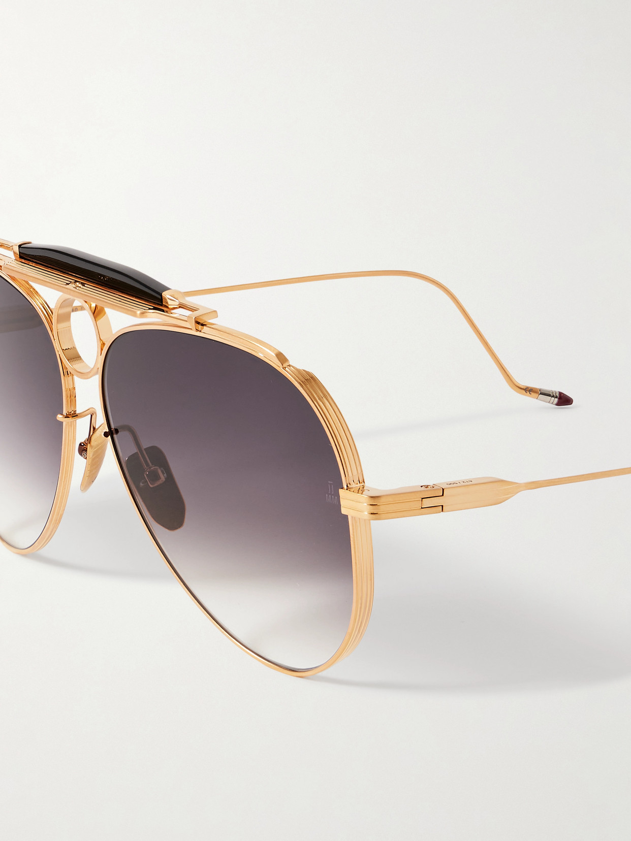 Jacques Marie Mage Duke 2 Gold-tone Aviator-style Sunglasses In Blue