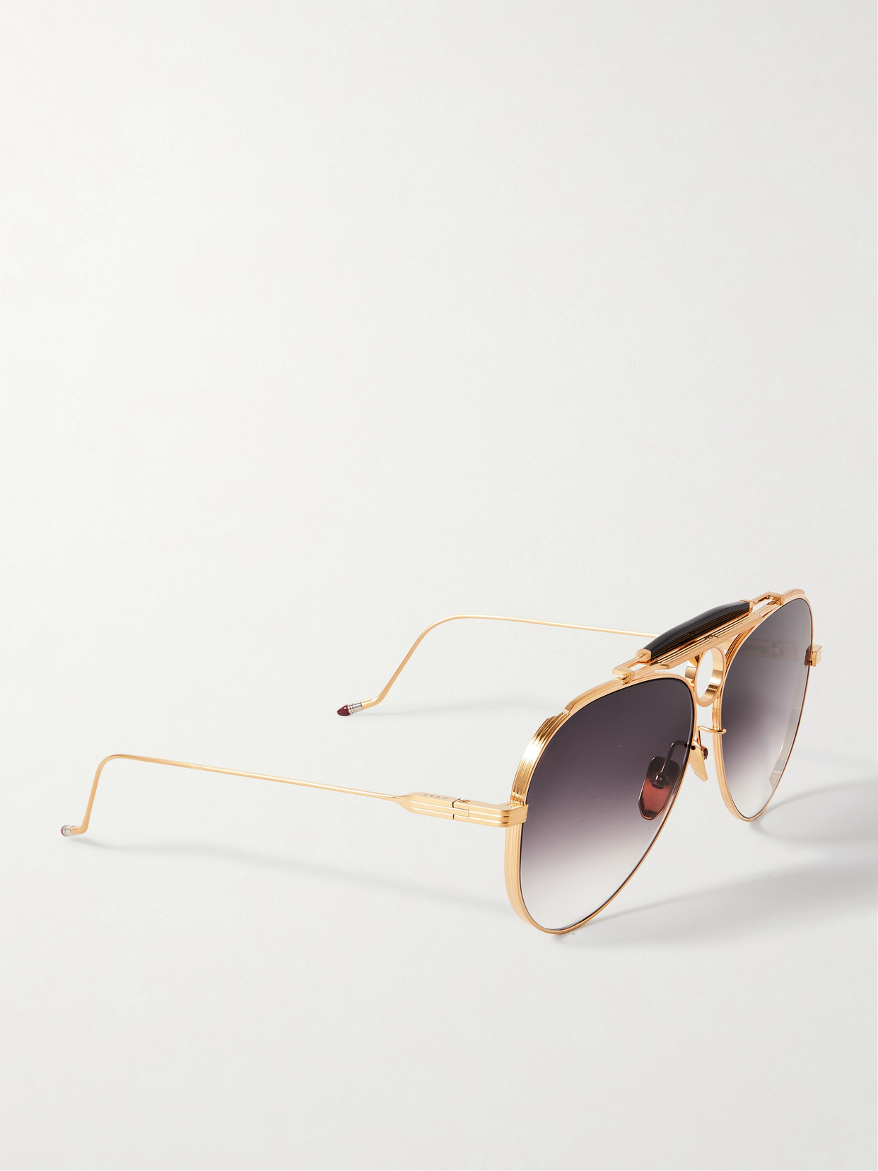 Jacques Marie Mage Duke 2 Gold-tone Aviator-style Sunglasses In Blue