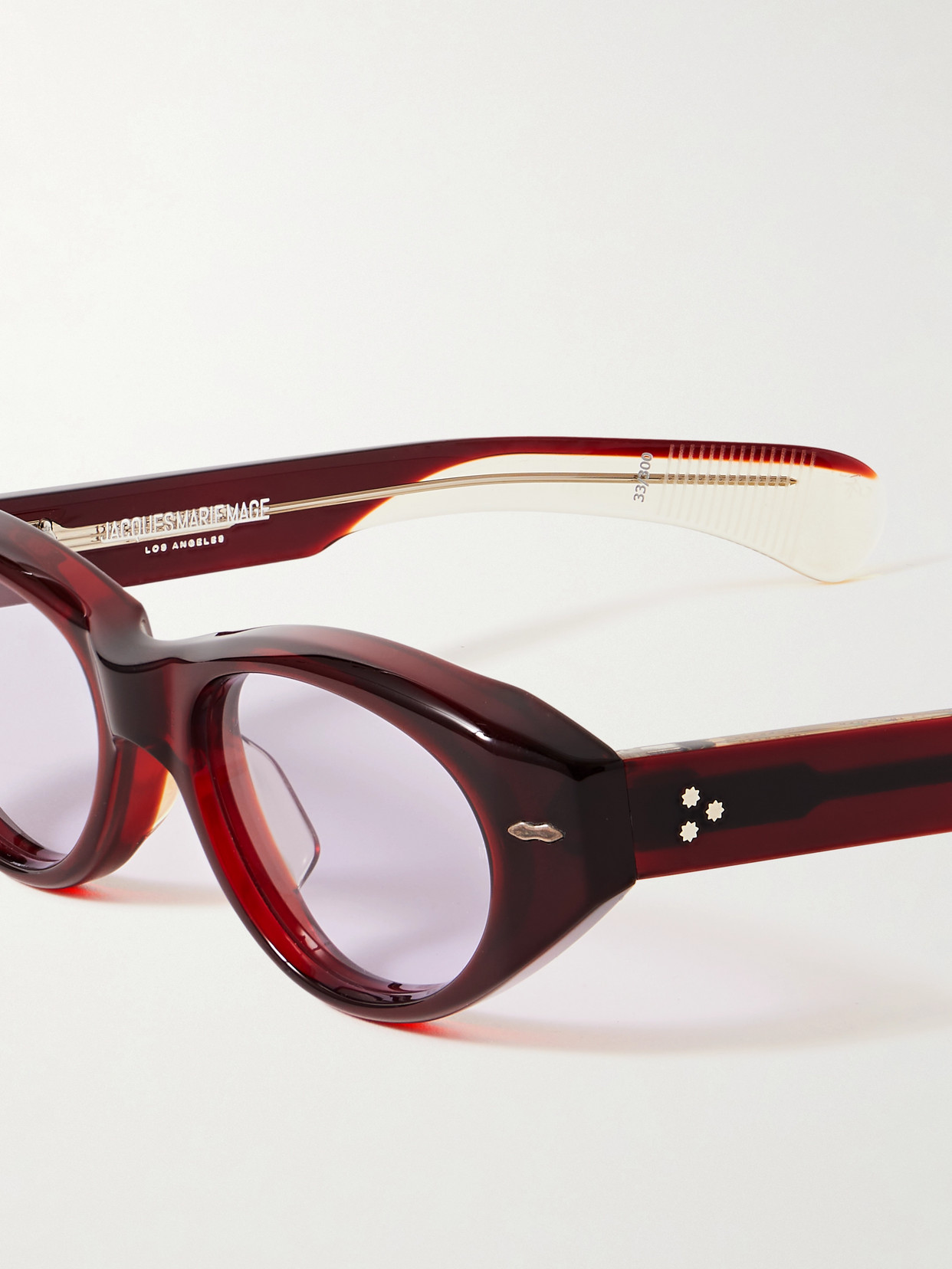 Jacques Marie Mage Krasner Cat-eye Acetate Sunglasses In Burgundy