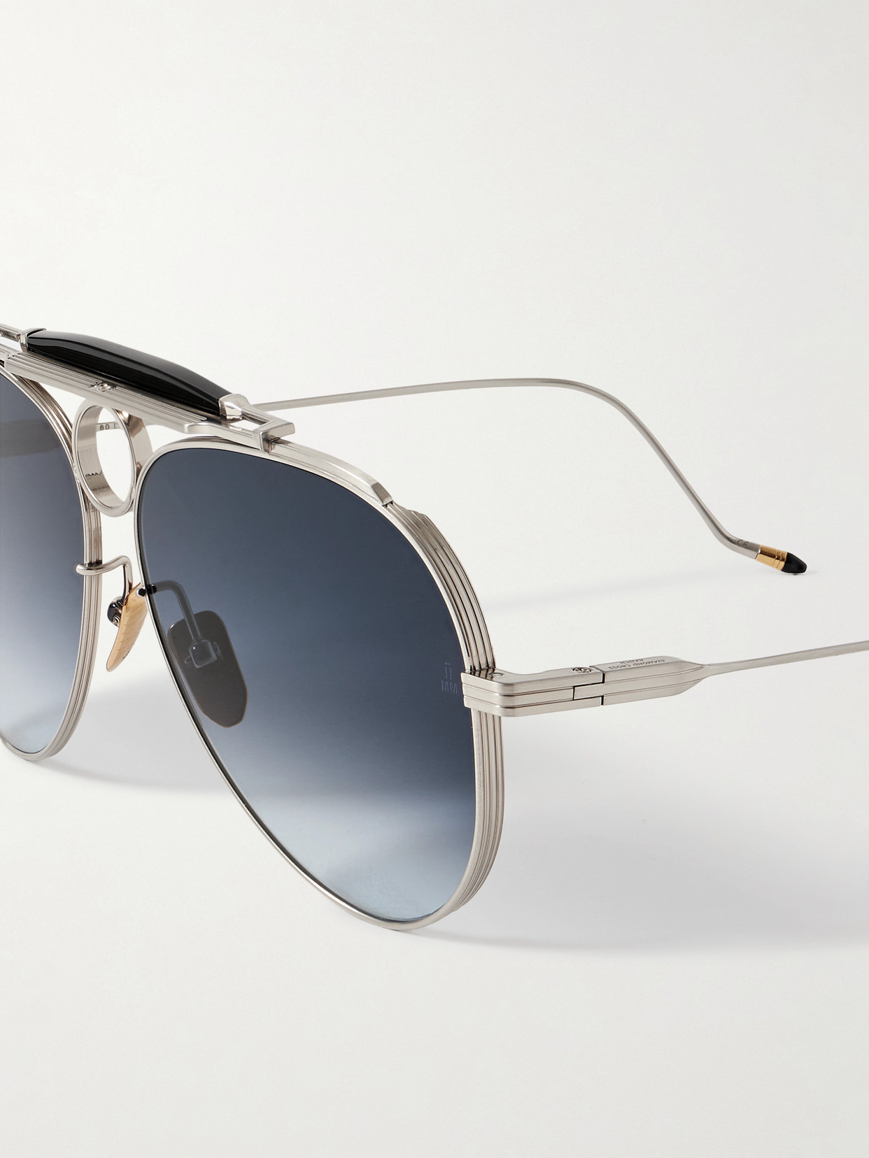 Jacques Marie Mage Duke 2 Silver-tone Aviator-style Sunglasses In Silver