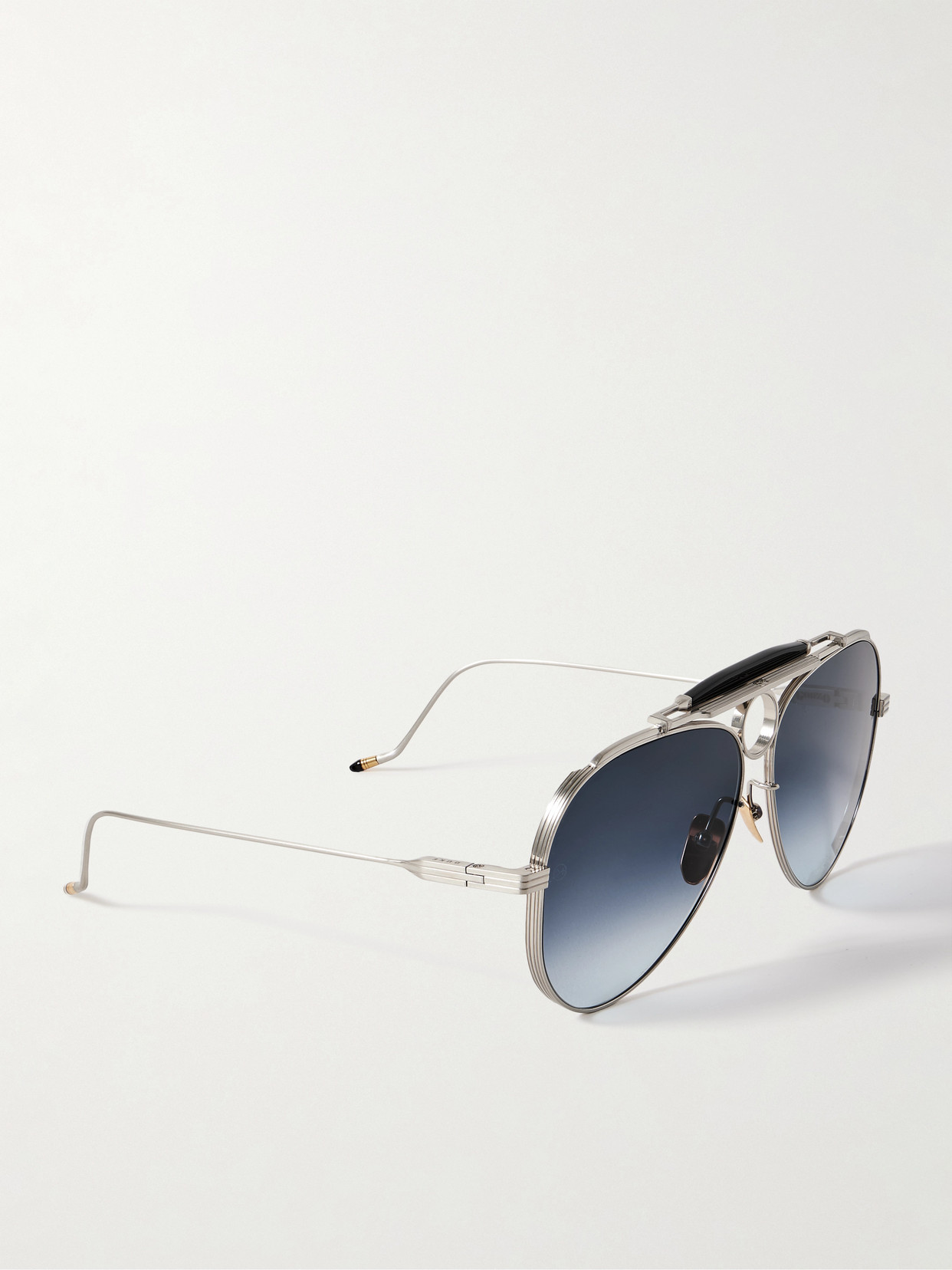 Jacques Marie Mage Duke 2 Silver-tone Aviator-style Sunglasses In Silver