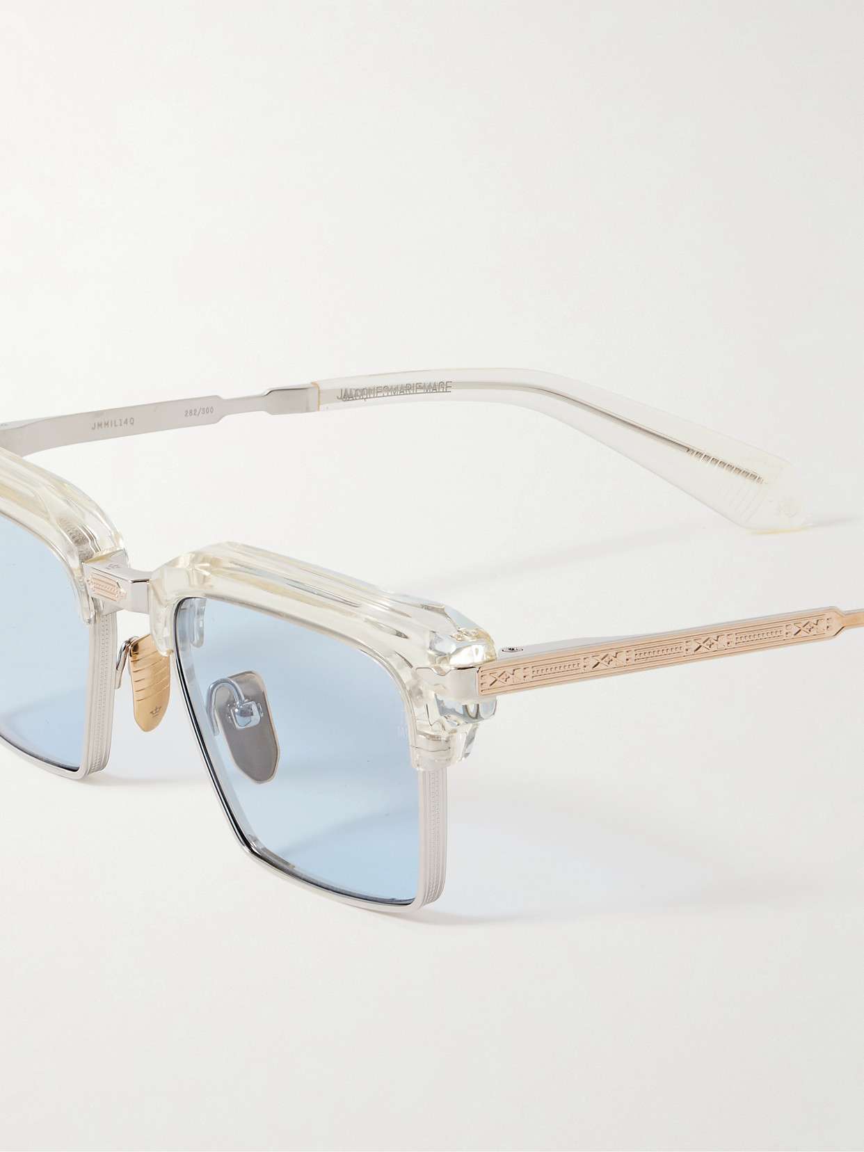 Jacques Marie Mage Alin Acetate And Silver-tone Square-frame Sunglasses In Silver