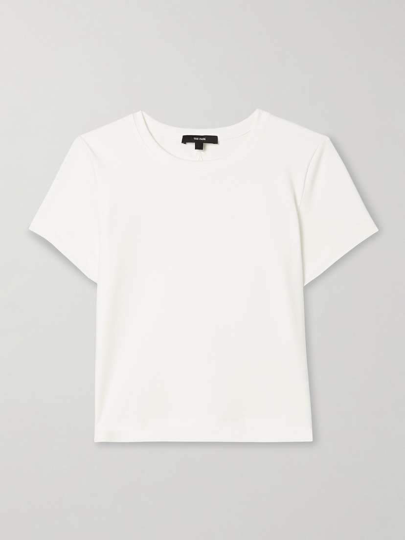 The Park Lia Cropped Stretch-tencel™ Lyocell T-shirt