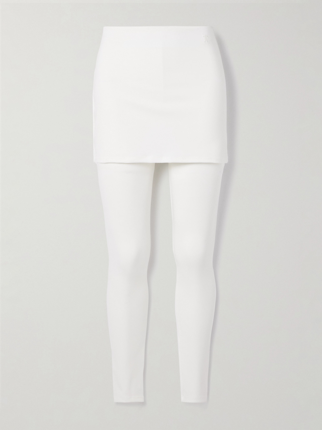 The Park Joy Layered Stretch-tencel™ Lyocell Jersey Leggings In White