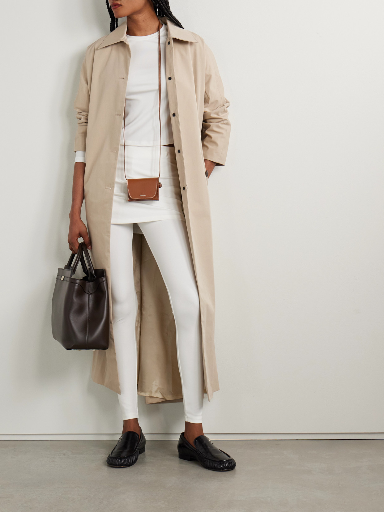 The Park Joy Layered Stretch-tencel™ Lyocell Jersey Leggings In White