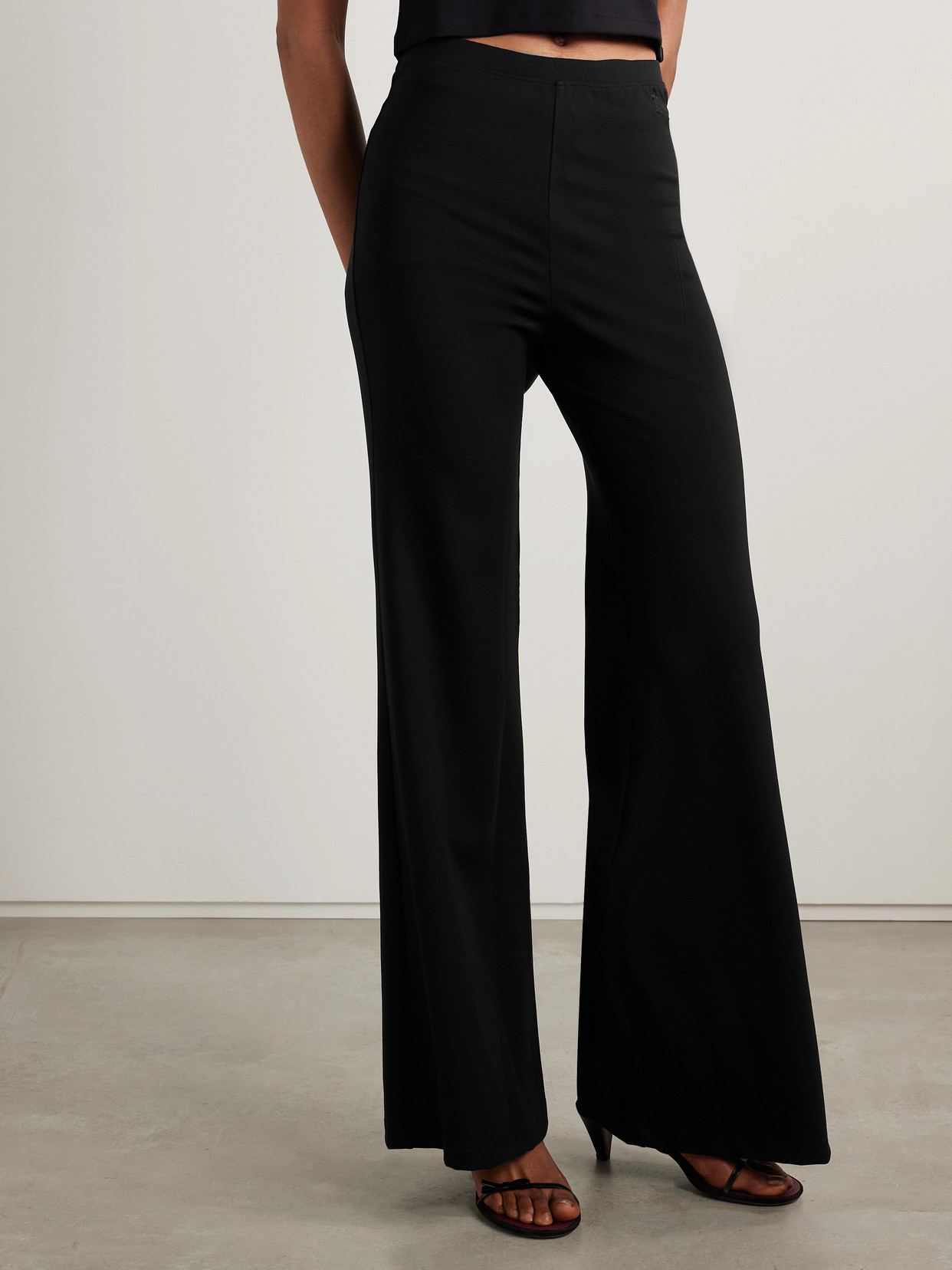 The Park Tessa Stretch-tencel™ Lyocell Jersey Flared Pants