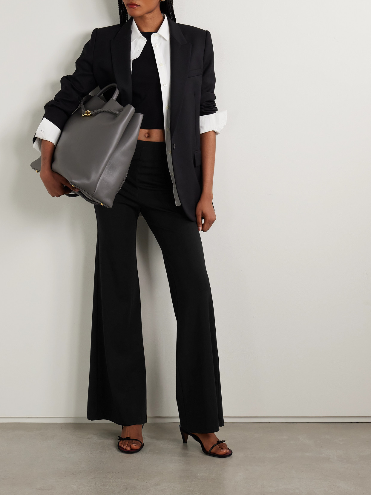 The Park Tessa Stretch-tencel™ Lyocell Jersey Flared Pants