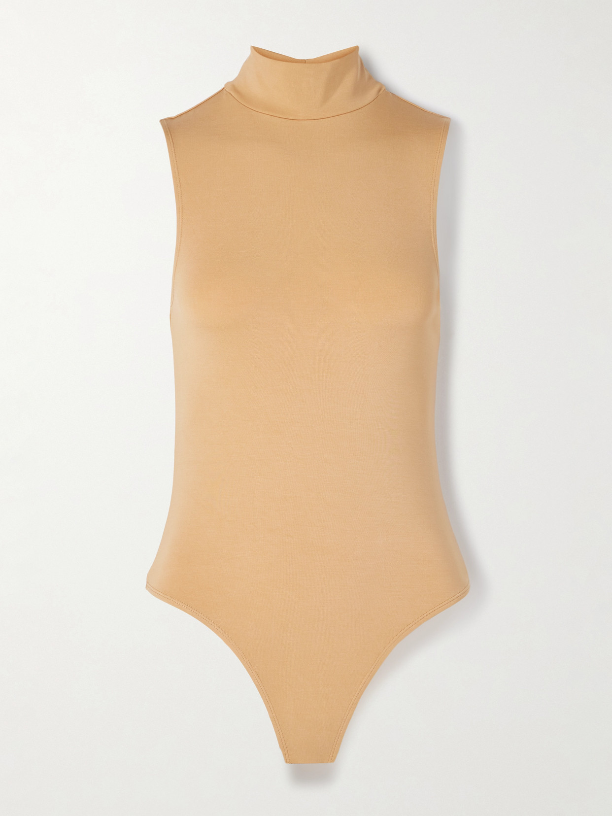 The Park Joyce Stretch-tencel™ Lyocell Jersey Turtleneck Thong Bodysuit