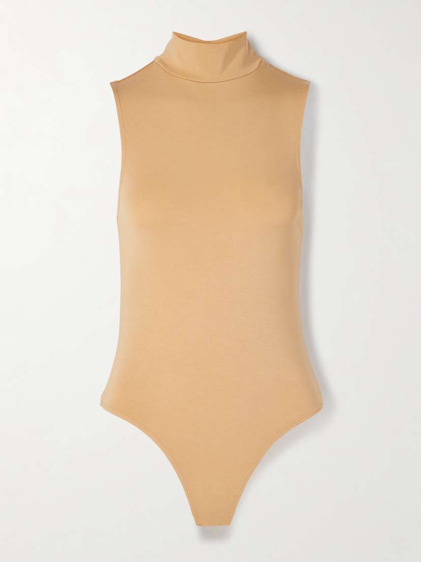 The Park Joyce Stretch-tencel™ Lyocell Turtleneck Thong Bodysuit