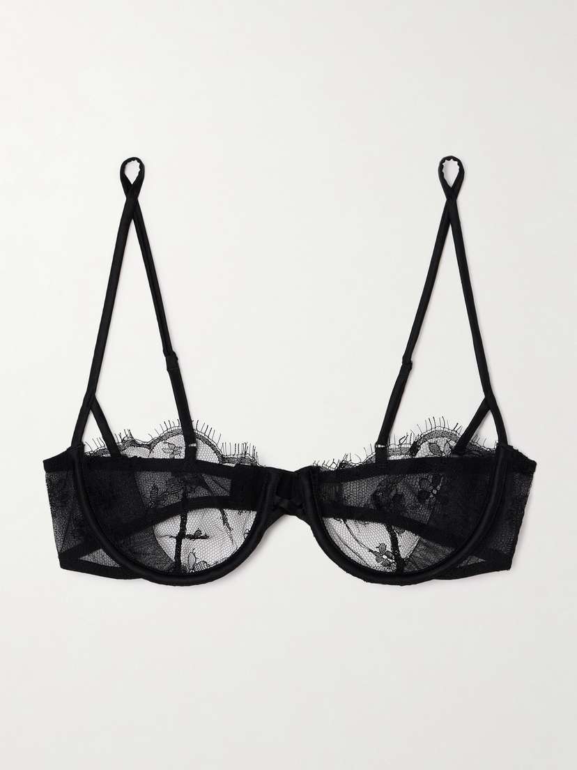 Kiki de Montparnasse Lace Underwired Soft-cup Balconette Bra