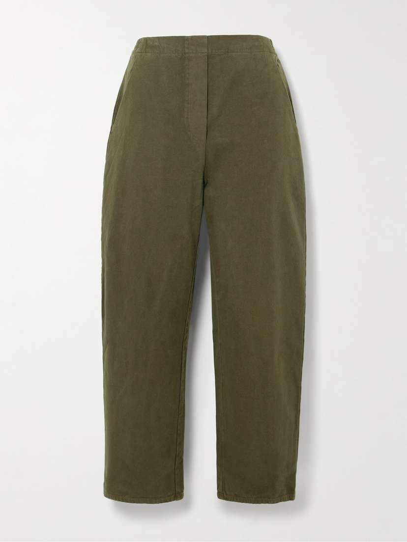 LESET Chloe Cotton-canvas Wide-leg Pants