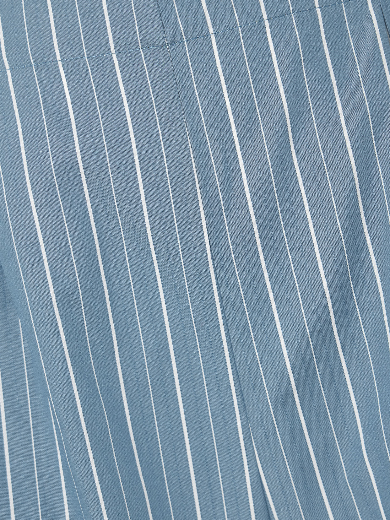 Leset Yoshi Pinstriped Cotton-blend Poplin Wide-leg Pants In Blue