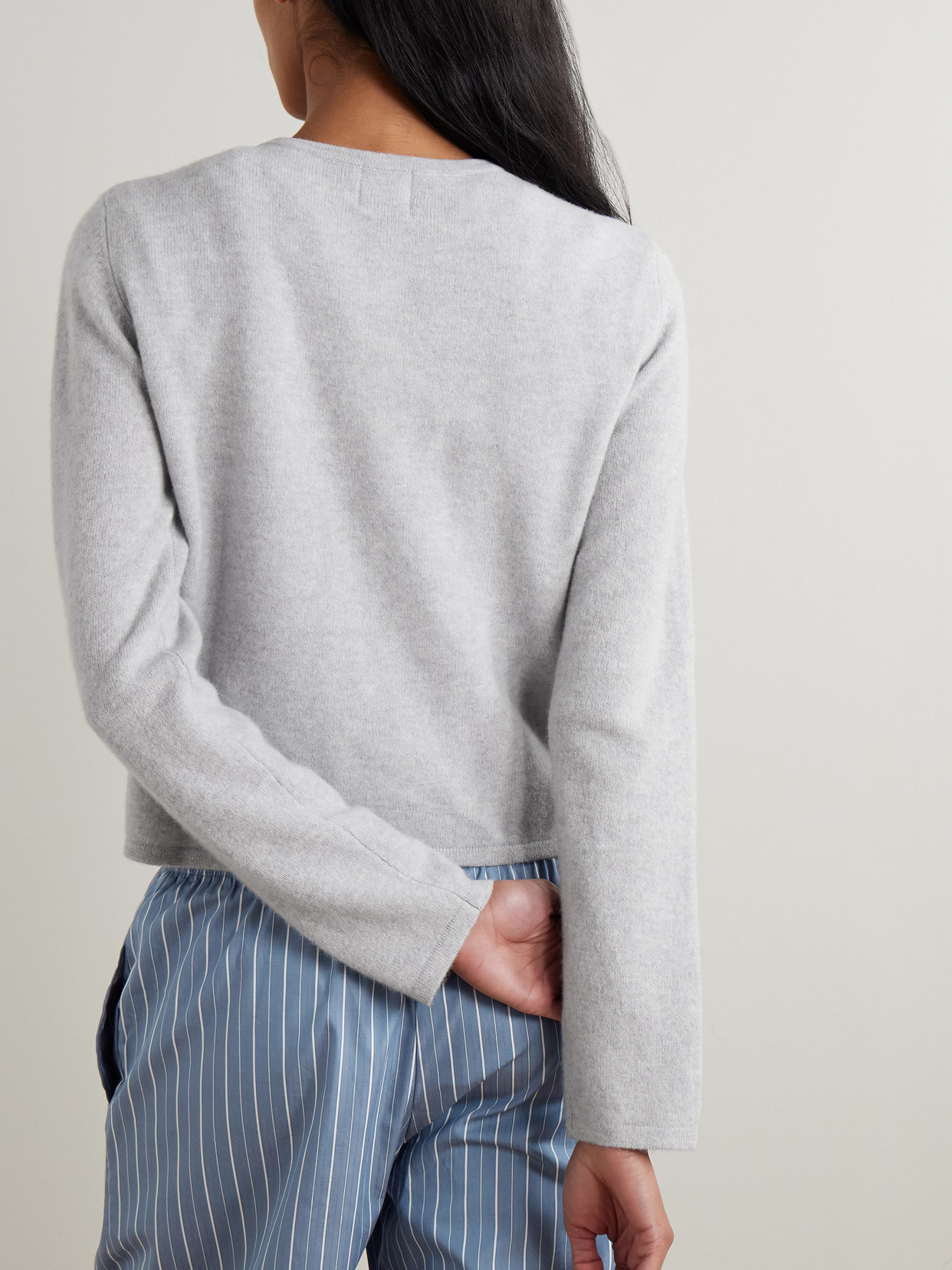 Leset Jesse Wool Cardigan In Gray