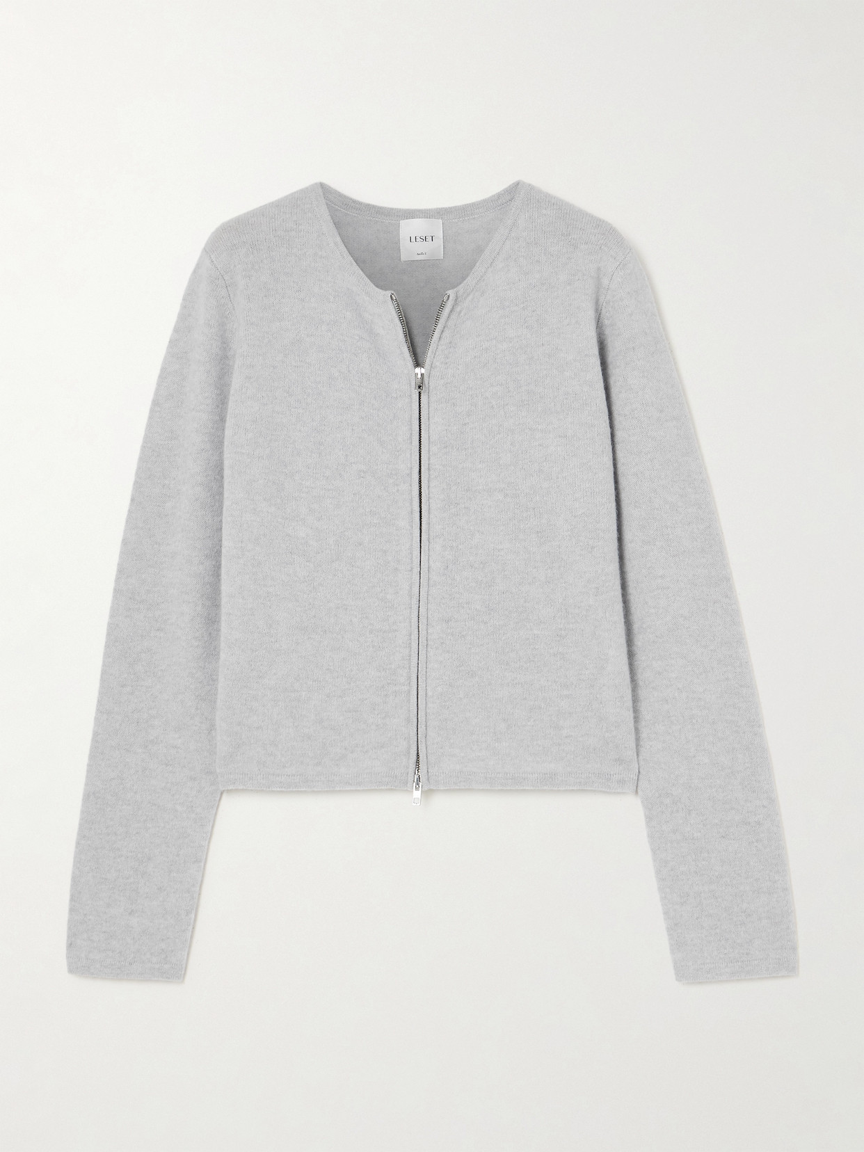 Leset Jesse Wool Cardigan In Gray