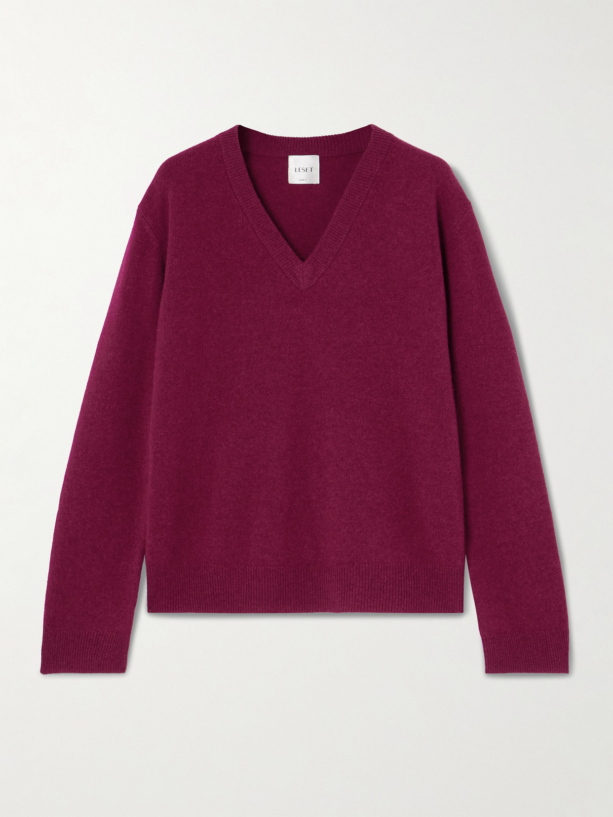 Leset Jesse Wool Sweater In Burgundy