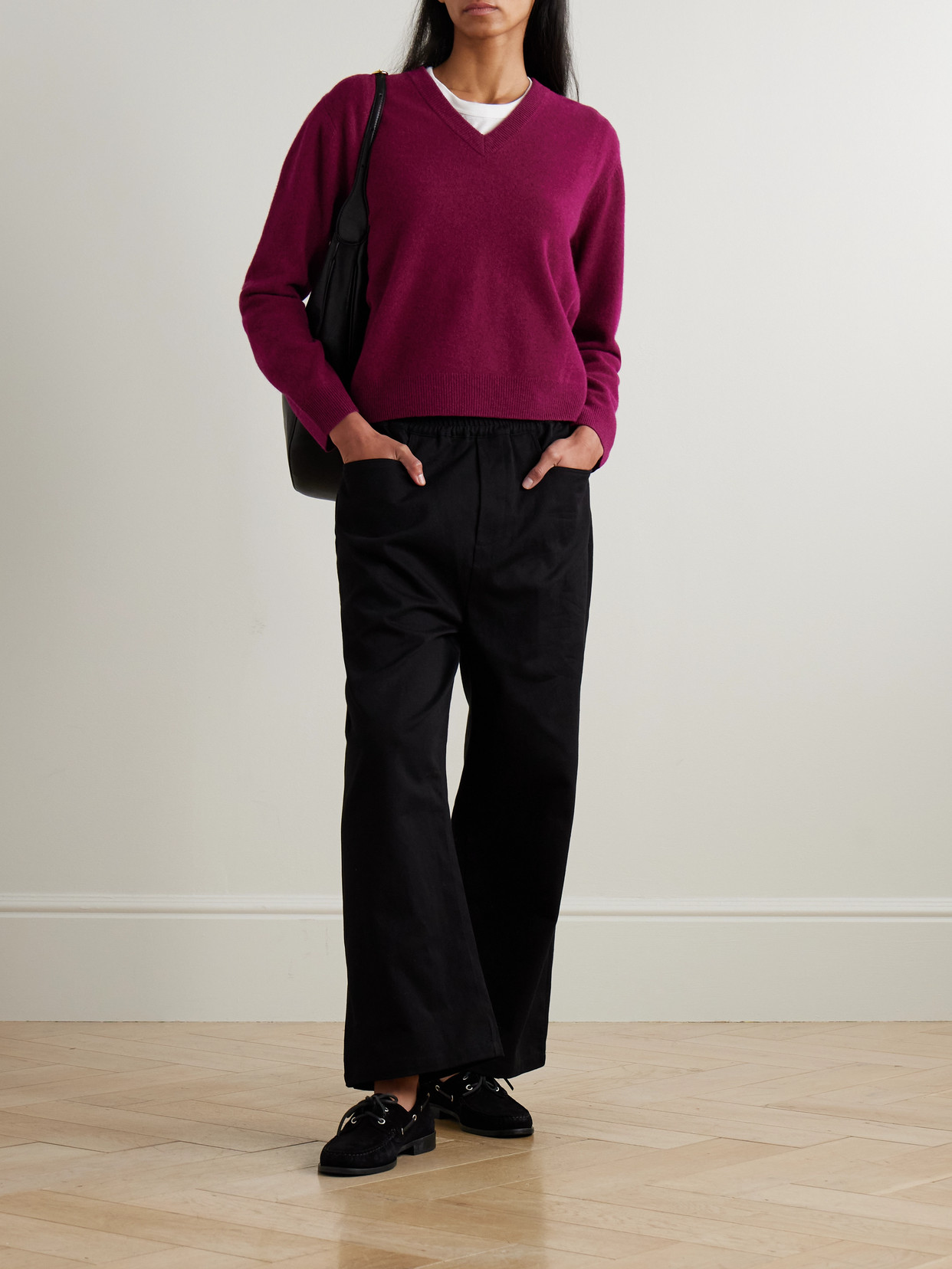 Leset Jesse Wool Sweater In Burgundy