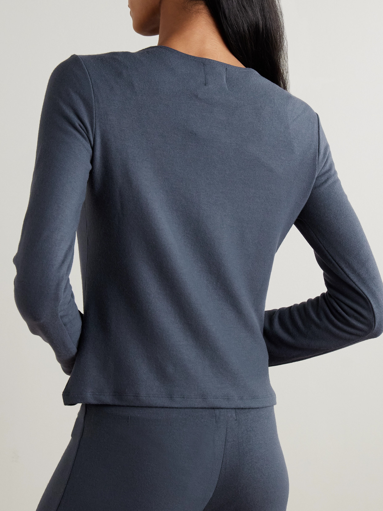 Leset Lauren Classic Cardigan In Blue