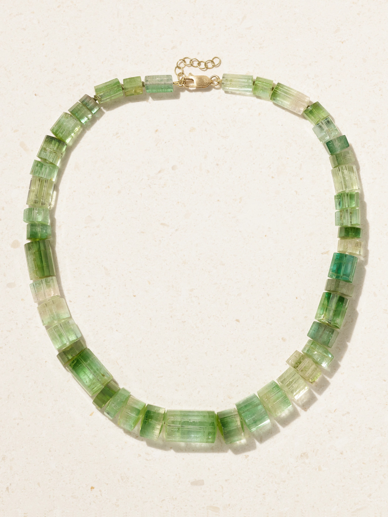 Marisa Klass Gold Tourmaline Necklace In Green