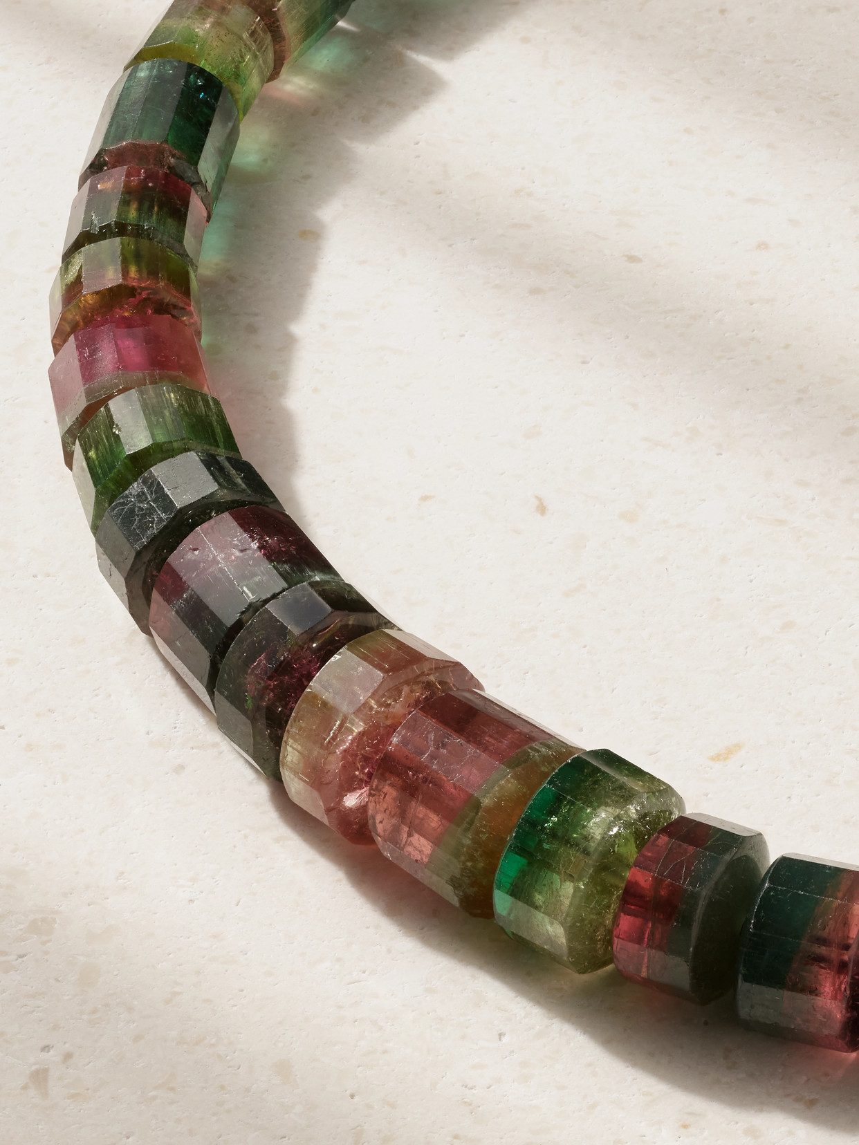Marisa Klass Gold Tourmaline Necklace In Green
